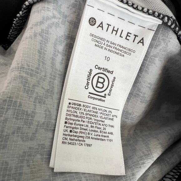 Athleta Trekkie North Jogger Pants Kinetic Abstract 533655 Women's Size 10 Black - Picture 12 of 14